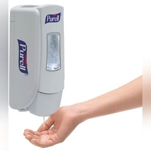 PURELL Push-Style Hand Sanitizer Dispenser, White, for 700 mL Bundle of 6